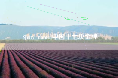 三门峡中国十七块金牌