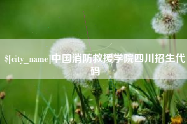 三门峡中国消防救援学院四川招生代码