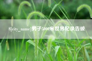 三门峡男子5000米世界纪录告破