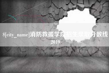 三门峡消防救援学院招生录取分数线2019