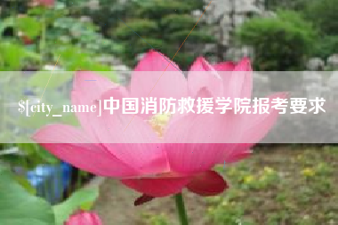 三门峡中国消防救援学院报考要求