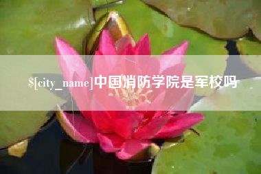 三门峡中国消防学院是军校吗