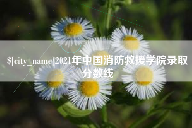 三门峡2021年中国消防救援学院录取分数线