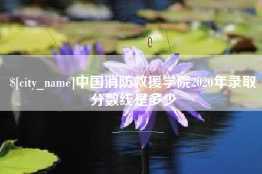 三门峡中国消防救援学院2020年录取分数线是多少