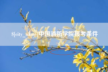 三门峡中国消防学院报考条件