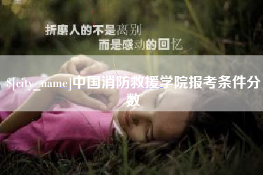 三门峡中国消防救援学院报考条件分数