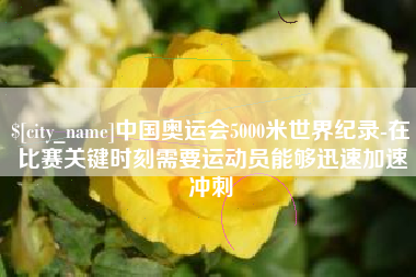 三门峡中国奥运会5000米世界纪录-在比赛关键时刻需要运动员能够迅速加速冲刺