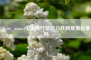 三门峡中国执行信息公开网是黑名单吗
