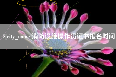 三门峡消防设施操作员证书报名时间
