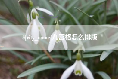 三门峡九宫格怎么排版