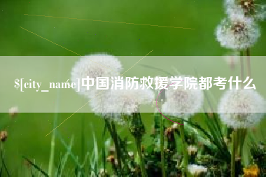 三门峡中国消防救援学院都考什么