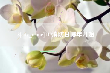 三门峡119消防日哪年开始