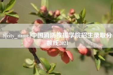 三门峡中国消防救援学院招生录取分数线2021