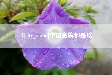 三门峡中国金牌都是啥