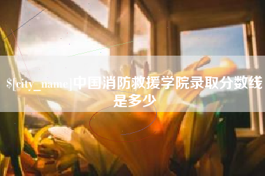 三门峡中国消防救援学院录取分数线是多少