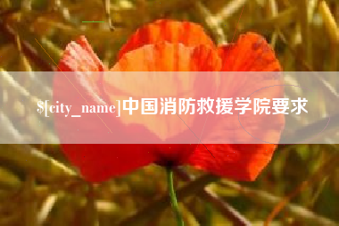 三门峡中国消防救援学院要求