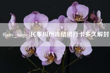 三门峡民事纠纷冻结银行卡多久解封