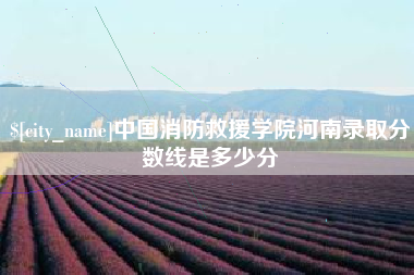 三门峡中国消防救援学院河南录取分数线是多少分