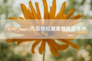 三门峡九宫格位置重要程度排序