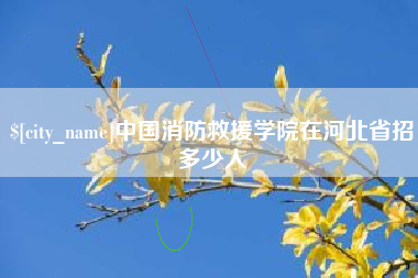三门峡中国消防救援学院在河北省招多少人