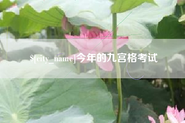 三门峡今年的九宫格考试