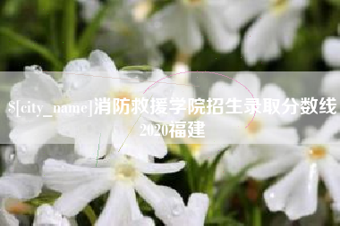 三门峡消防救援学院招生录取分数线2020福建