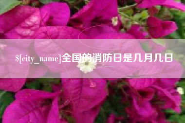 三门峡全国的消防日是几月几日