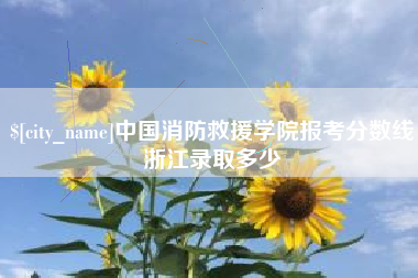 三门峡中国消防救援学院报考分数线浙江录取多少