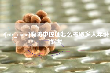 三门峡消防中控证怎么考取多大年龄能考